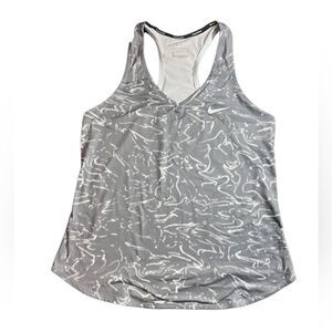 Nike Dri-fit Print Racerback Tank Top grey size large